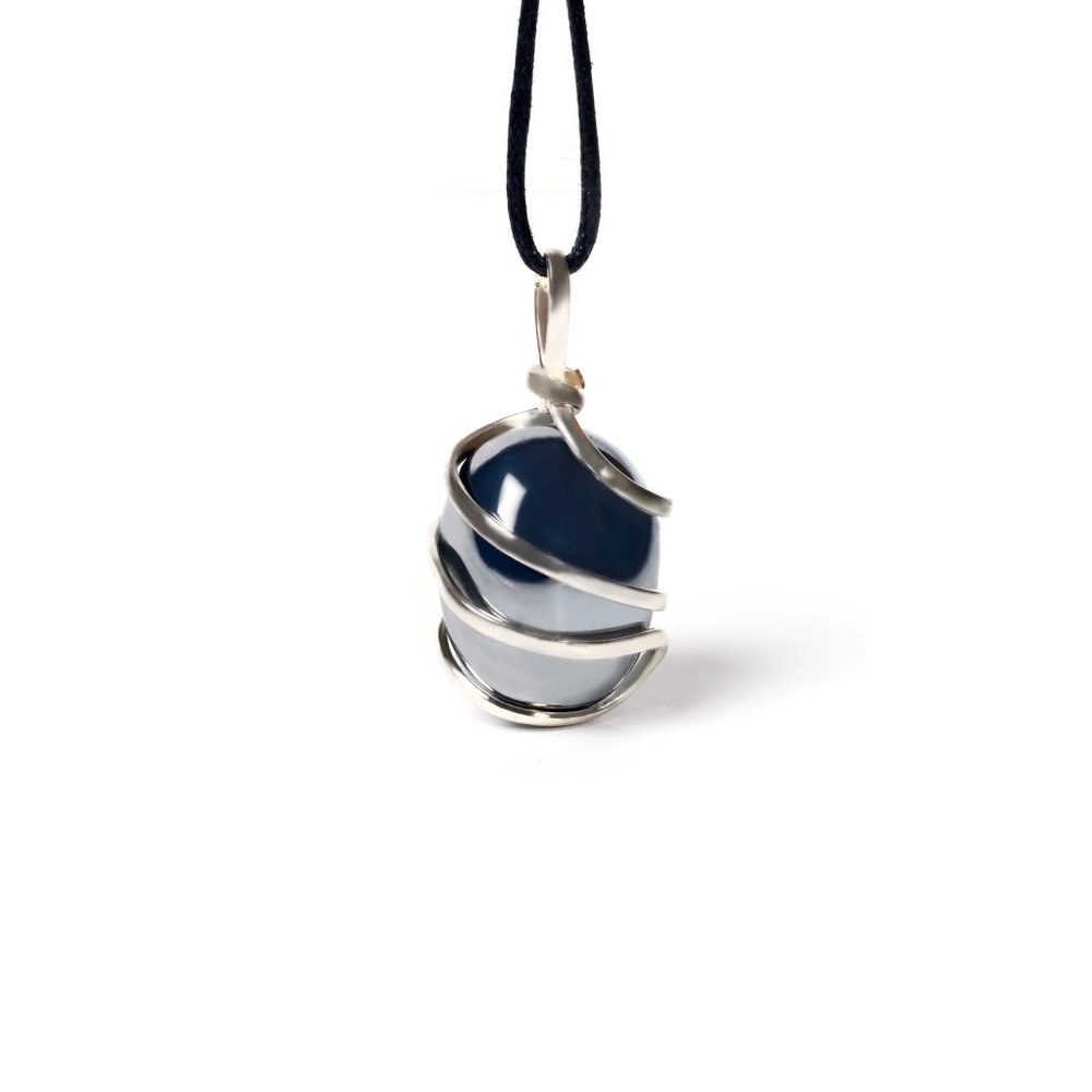 AYANA Raw Hematite Pendant Necklace | Natural Stone Jewelry | Enhance Creativity